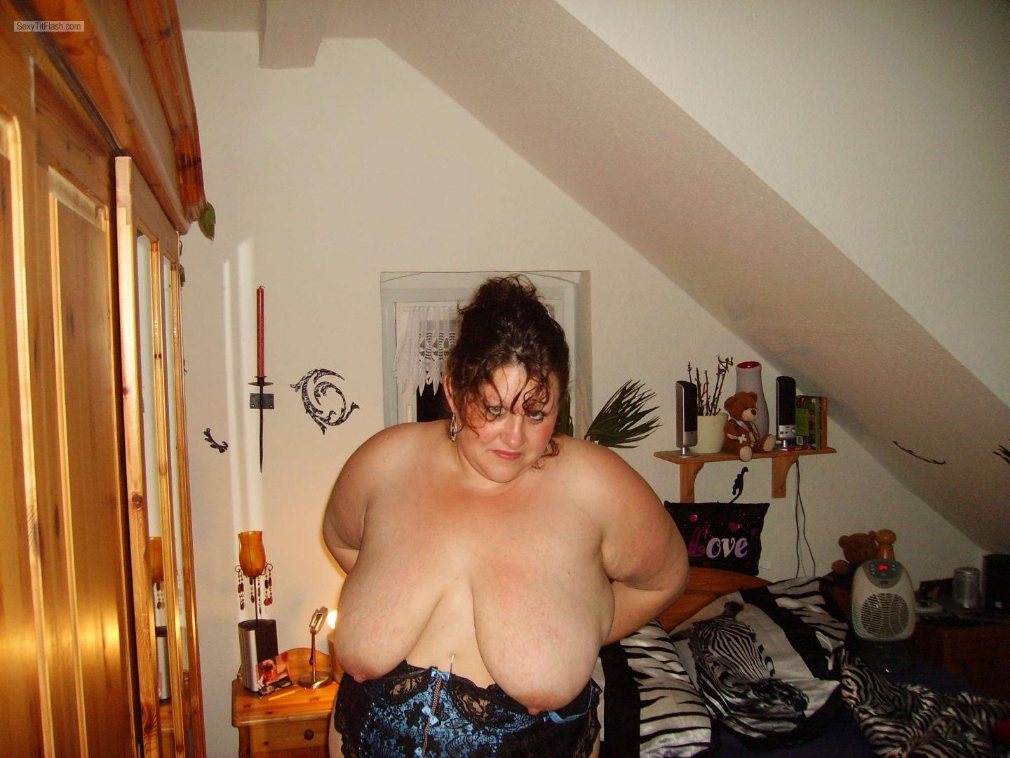 Tit Flash: My Big Tits - Topless Jannie from Germany